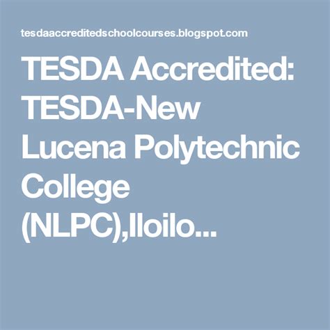 tesda lucena contact number